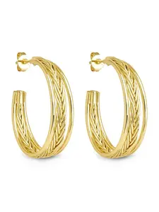 Corinne Textured Braided Hoop Earrings