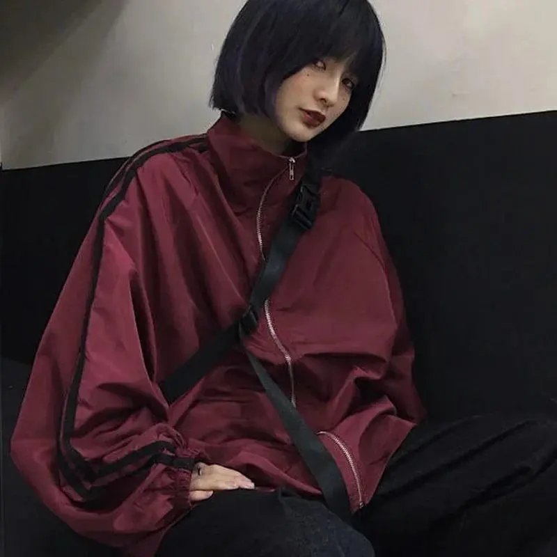 Oversize Jackets Women BF Style Chic Harajuku Sun-proof Korean Windbreaker Jacket Coat Zipper Streetwear Spring Autumn Outerwear