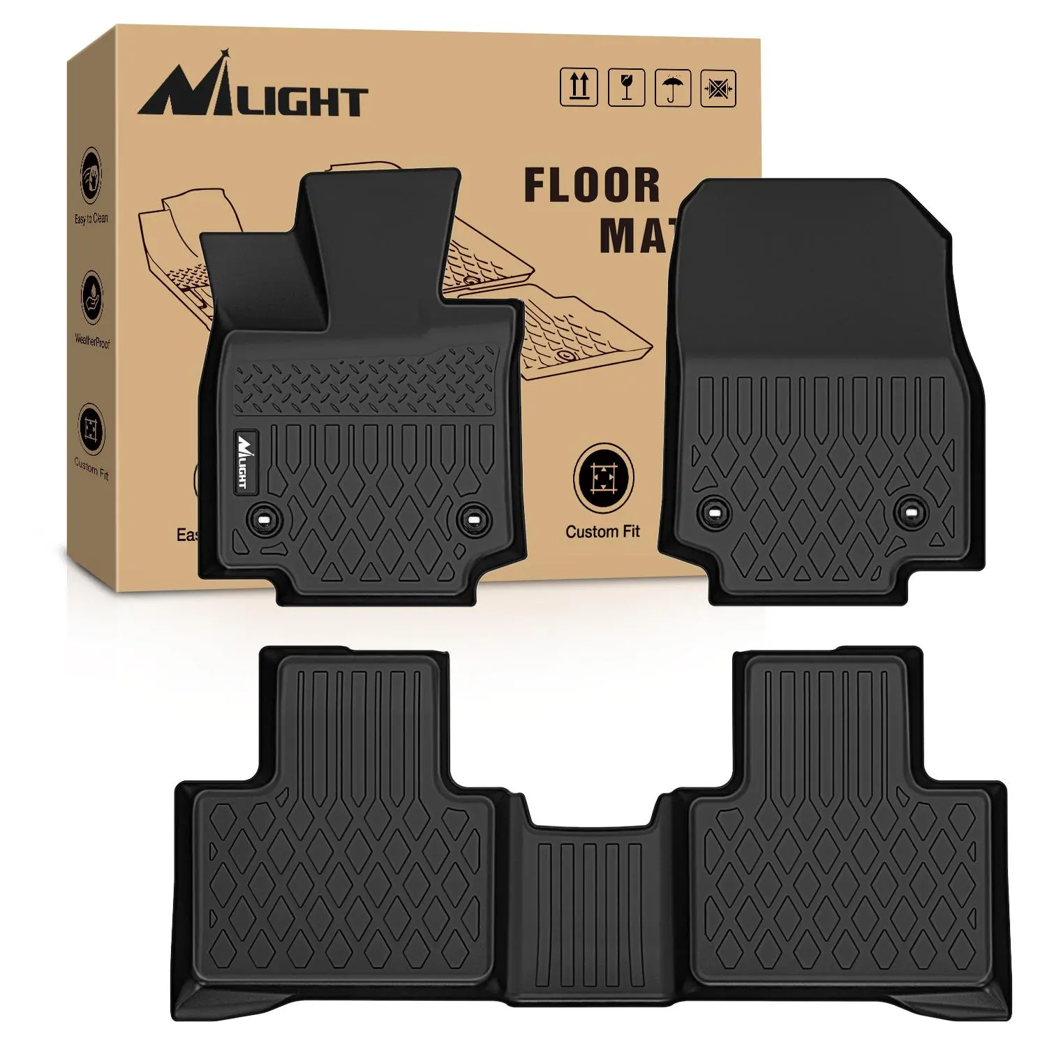 Nilight TPE Floor Mats, Car Mat for Lexus RX, RX350, RX350h, RX500h 2023-2025 (Excludes RX450h PHEV), Mat Floor Mats