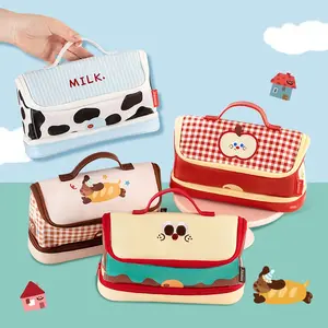 Waterproof Oxford Fabric Pencil Case with Zipper Closure, Large Capacity Multi-Functional Stationery Organizer for Boys & Girls