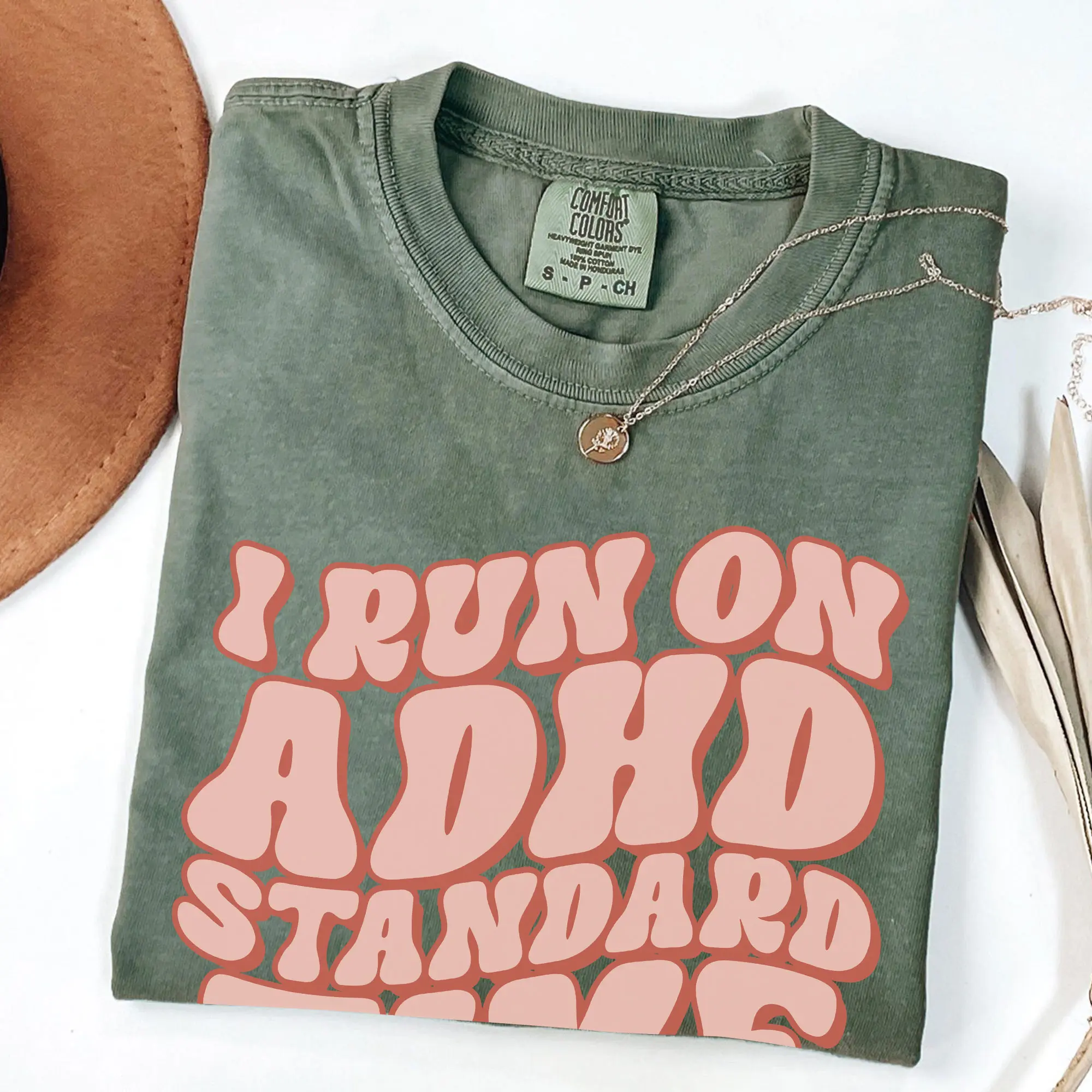 Comfort Colors ADHD Shirt, Adhd Gift, Funny Womens Shirt, I Run on ADHD Standard Time, Funny Mental Health