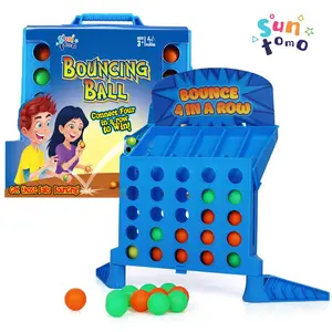 Bounce Balls Shots Game, Connect Four Jumping Ball Game, Connect 4 Game, 4 in a Row Ball Bounce Game, Bounce Ball Game Family Party Games, Funny Ball Tabletop Game Toys for Adults and Kids