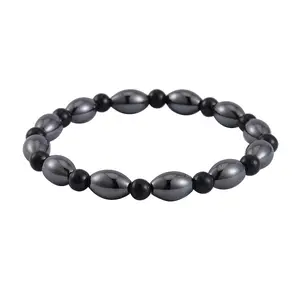 Shop LC Hematite Healing Pain Relief Black Shungite Beaded Stretch Bracelet for Women Jewelry Birthday Gifts for Women