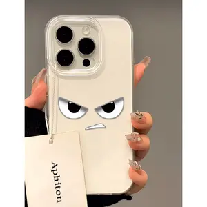 Aphiton Soft Phone Case for iPhone 17 16 Pro Max 15 14 13 12 11 Plus Air Cute Fierce Expression Pattern TPU Camera Lens Protection Rugged Durable Phone Cover