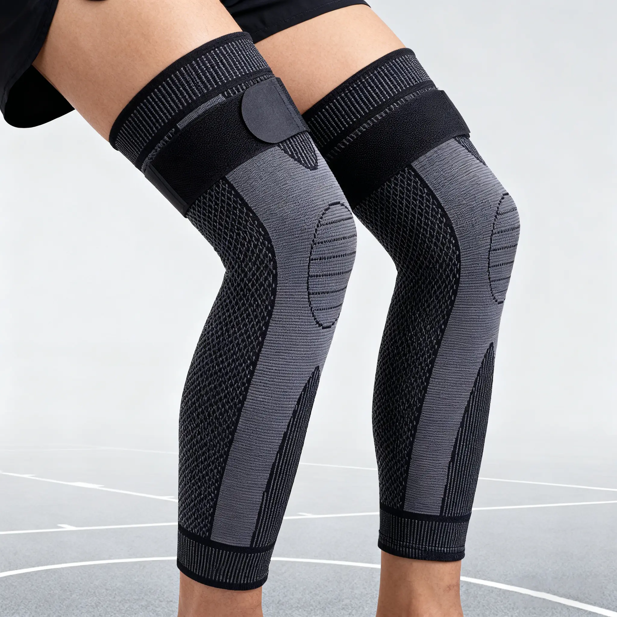 Warm Knee & Leg Sleeve| Non-Slip Long Cotton Sleeve for Fall/Winter| Joint Pain Relief in Sports & Daily Wear for Men & Women breathable knit support Knee Brace football drip accessories