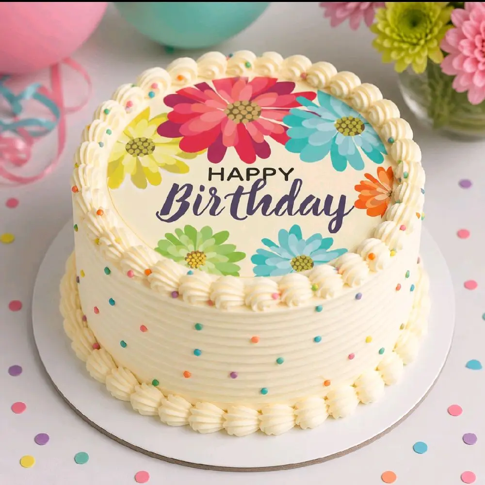 Edible Wafer Paper  Daisy flower your choice  7.5