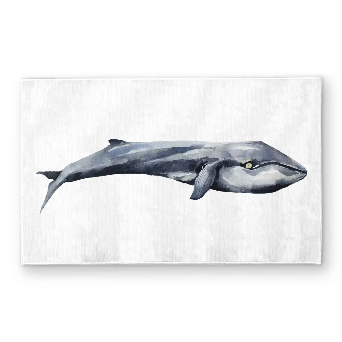 Begin Home Decor CODM2134C4DLI4 21 x 34 in. Watercolor Whale Blue Bedroom Door Mat - Indoor & Outdoor