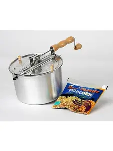 Whirley Pop Stovetop Popper with Metal Gears and Popcorn Kit