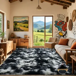 【SummerVibes】【Moving Season】EIKIONE High-End Plush Rug Soft Anti-Slip Waterproof Stain Resistant Easy Clean Tie-Dye Modern Luxury Style for Living Bedroom Formal Dining Rooms US Local Shipping Premium After-Sales