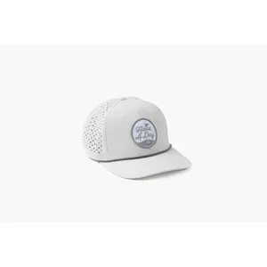 Have A Day Perforated Patch Hat Grey