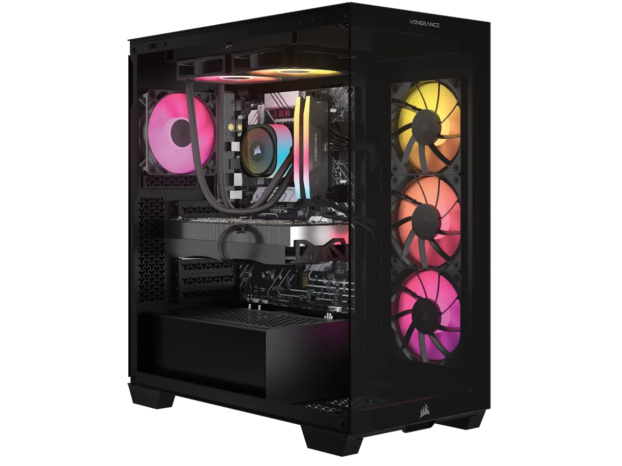 CORSAIR VENGEANCE i7600 Series Gaming PC - Liquid Cooled Intel Core Ultra 5 250K CPU - NVIDIA GeForce RTX 5060Ti Graphics - 16GB CORSAIR VENGEANCE RGB DDR5 Memory