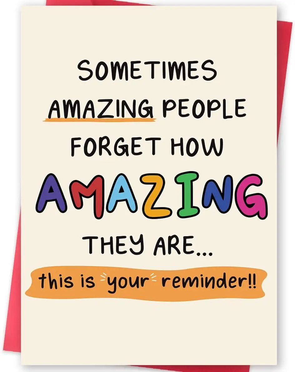 Amazing People Remind Card, Goodbye Card, Coworker Leaving Gift, Colleague Congrats, Friendship Thank You Appreciation Cards for Teacher or Nurse, Proud of You Cards Friend | Gift Card with Envelope
