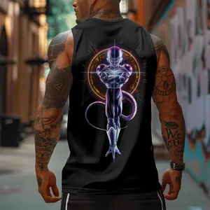 Dragon Ball DBZ Frieza Unisex Summer outfits men streetwear 80s 90s graphic tees cotton Anime tank tops men gifts Breathable Fabric