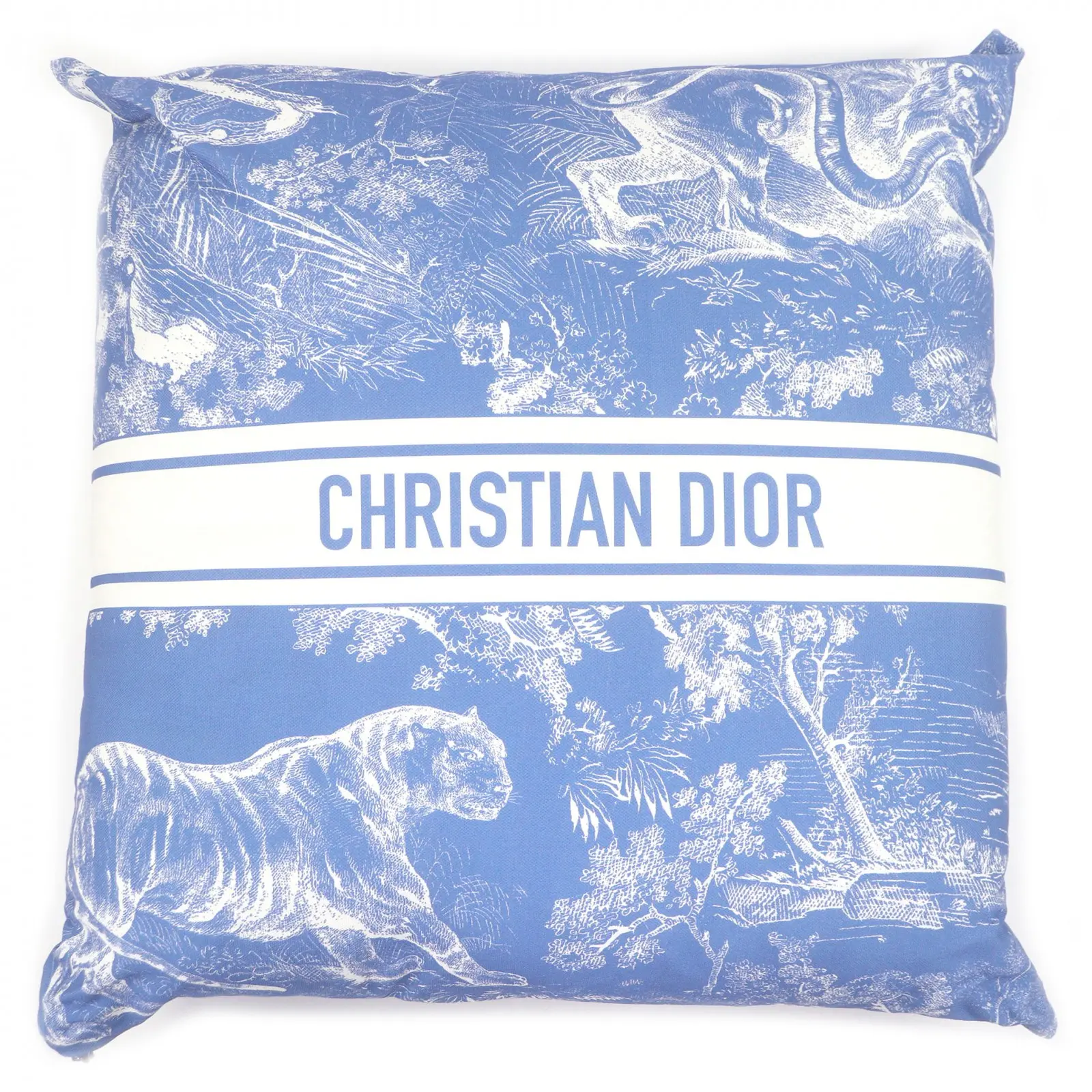 Pre-owned Dior Linen Small Leather Goods Christian Acrylic Blend Cushion