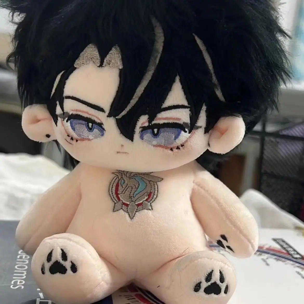 20cm Game Genshin Impact Wriothesley Cartoon Stuffed Plush Toys Cotton Dress-up Doll Children's Fans Adults Collectible Gifts