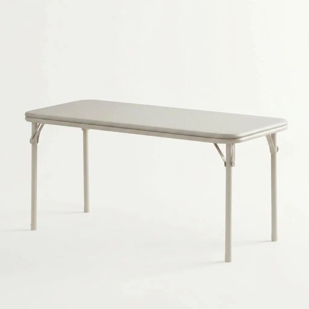 Garvee 47" Rectangular Folding Table, Portable Folding Table for Indoor/Outdoor, Activity Table with Anti Slip Table Legs, Space Saving, Kids Foldable Table for Classroom, Nursery, Beige