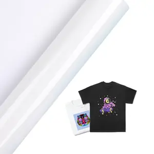 12 Inch x 8ft/20ft Matte Sublimation Vinyl Roll, 1 Count Heat Transfer Film for Dark & Light Fabrics, Ideal for T-shirts, Bags, Hats & Pillows