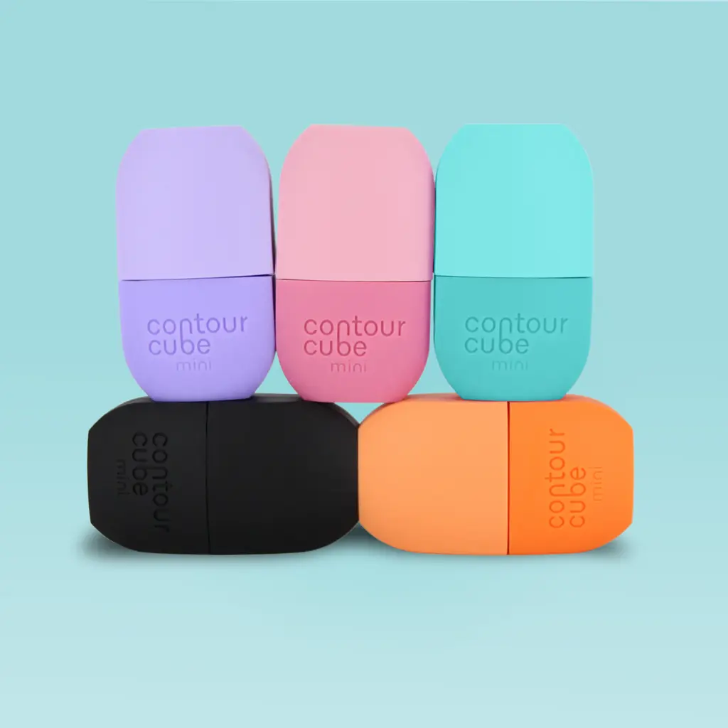 Contour Cube Mini Collection | 5x Mini Ice Facial Tools | Sculpt, Depuff, and Refresh | Skincare Set for Gifting or Travel