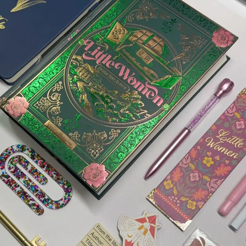 Classic Book Bundle with Light, Leather Pouch, Stamp - Ideal Gift for Book Enthusiasts