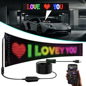 Nexillumi Single Sided LED Flexible Pixel Matrix Display USB Powered Digital Signage Screen for Cars Electronic Soft Panel with Dynamic Lighting Energy Saving High Definition Ideal for Retail Stores Event Planning & Promotional Displays