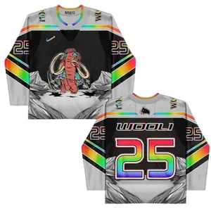 WOOLI RAINBOW MMIII RED ROCKS HOCKEY JERSEY,  Rave Hockey jersey, EDM Merch