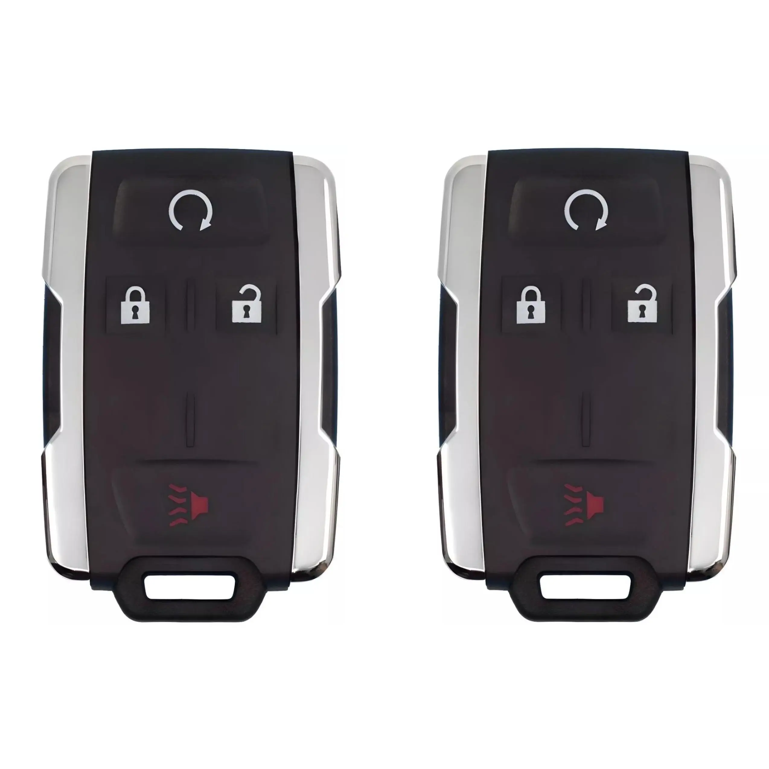 Set of Two 4 Button Remote Keyless Entry Fob Shell for GMC Sierra, Canyon 2014 - 2022 PN: 13577770, 84540865 (No Electronics or Circuit Board are Included.)
