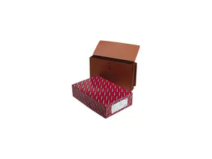 Smead 71148 5 1/4 Inch Expansion End Tab Wallets, Straight Tab, Legal, Redrope, 10/Box