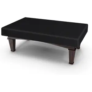 Waterproof & Dustproof 8 Feet Pool Table Cover, 420D Oxford Cloth Fitted Billiard Pool Table Cover for 8FT Pool Table (Black)