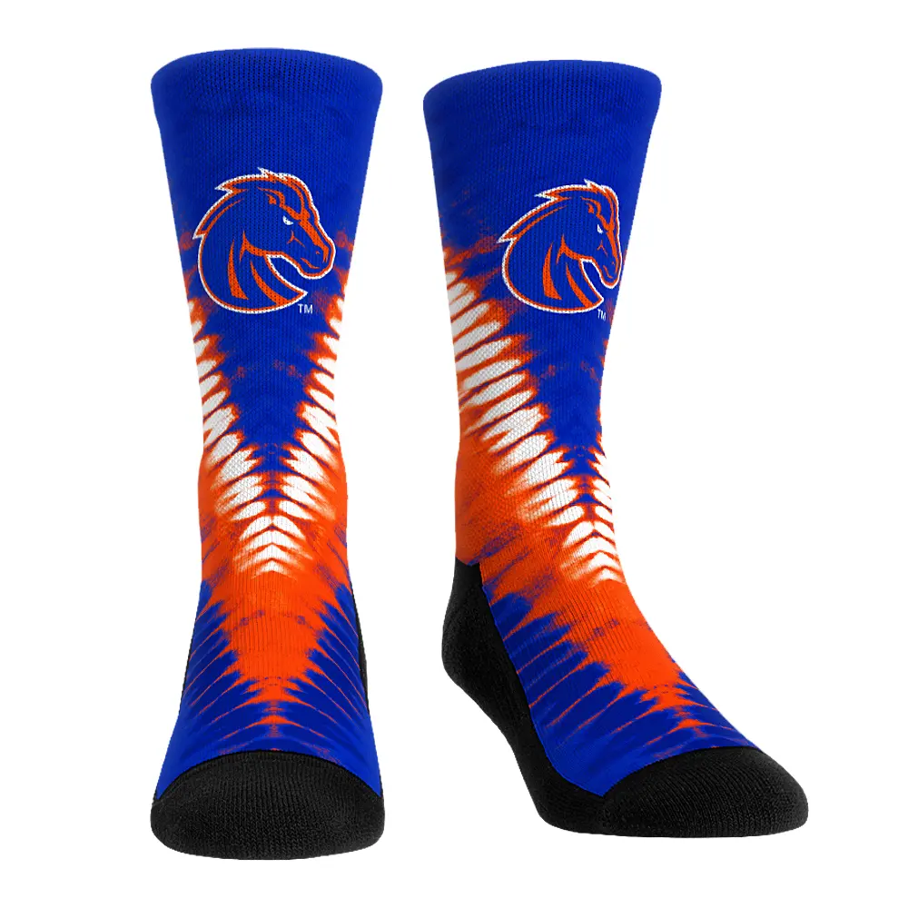 NCAA Boise State Broncos - V Shape Tie Dye Rock 'Em Socks