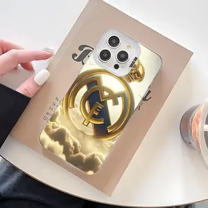 CLC M represents Madrid, C stands for Club and F symbolizes Football. This phone case is compatible with iPhone 11, 12, 13, 14 Pro Max (15, 16), featuring a non-slip design that's & stylish while offering drop protection in soft TPU, Sports Fan Gift