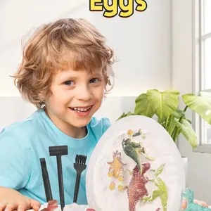 Simulation Dinosaur Egg Children Archaeology Dig Gift, Perfect Birthday and Holiday Present for Kids, Fun Educational Discovery Toy