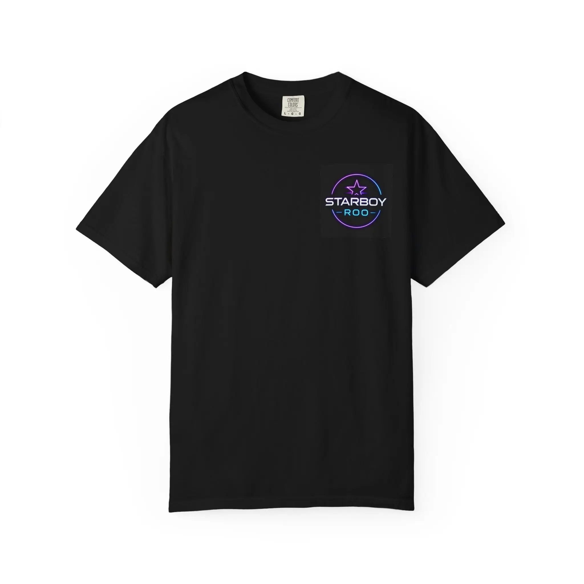 Starboy Roo Neon Logo T-shirt | Retro Vaporwave Circle Graphic Cotton Fabric