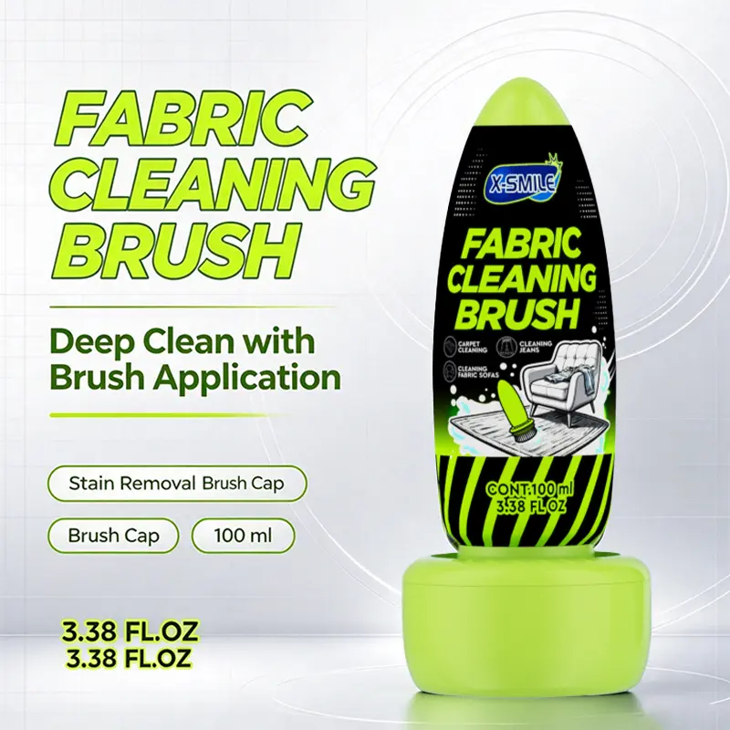 X-SMILE Fabric Cleaning Brush (1 bottle pack) — Carpet & Sofa Cleaner, Multi-Purpose Cleaner, Suitable for Jeans, Includes Cleaning Solution & Cleaning Brush Head