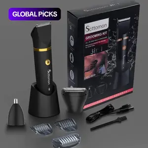 3-in-1 Electric Body Hair Trimmer, Nose Groin Hair Trimmer for Men, IPX7 Waterproof Electric Shaver, Rechargeable Hair Removal Tool for Men, Great Gift for Men, Multifunctional Hair Trimmer #TOP PICKS