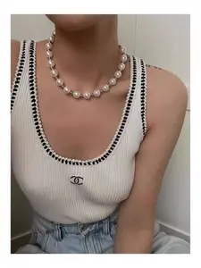 Vintage Pearl Choker Necklace, Large Pearl Statement Jewelry, Elegant Everyday Wear Accessory, Perfect Gift for Her