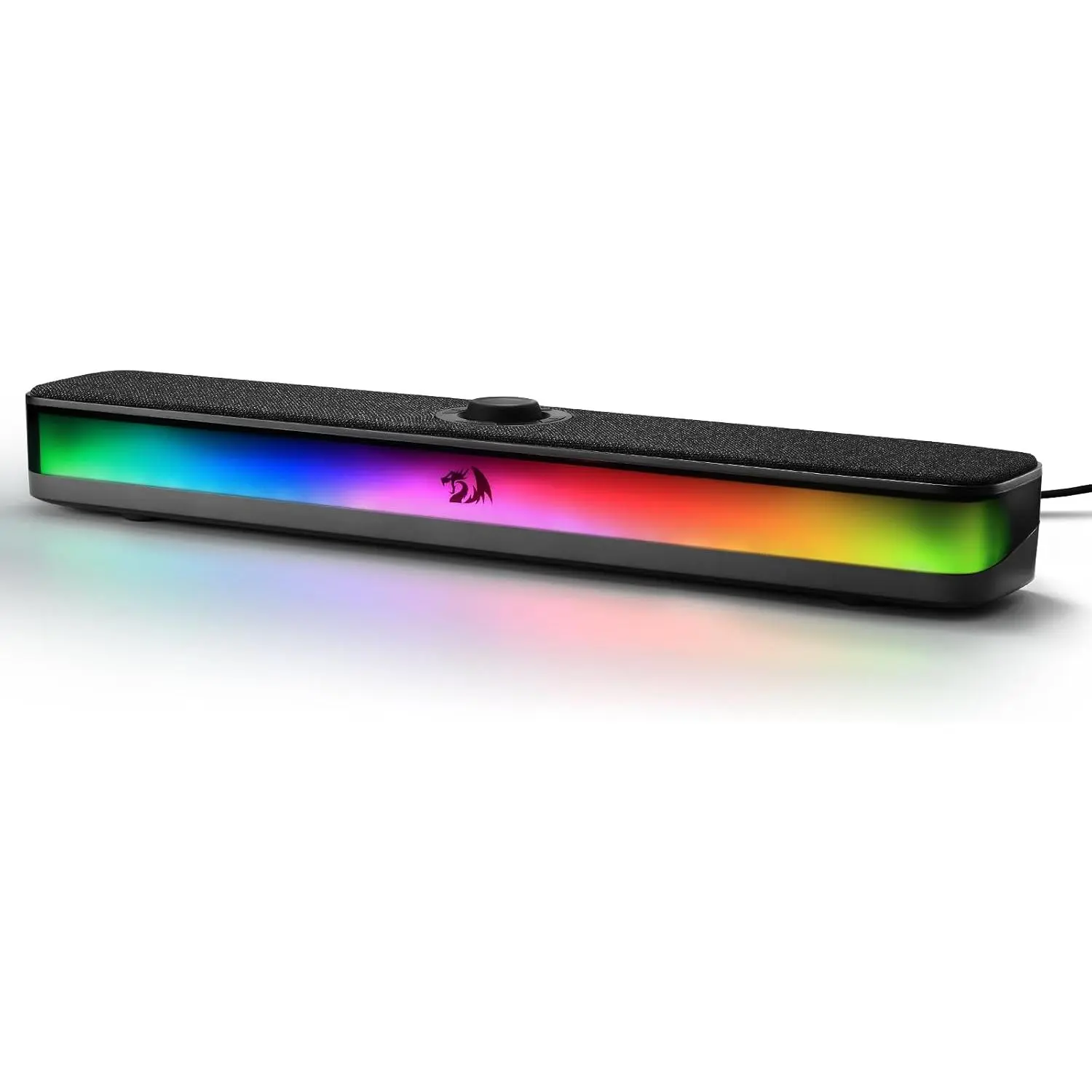 Redragon GS515 RGB 2.0 Channel Stereo Audio Soundbar - Bluetooth 5.3 Gaming Accessories Speakers, USB-C/USB Powered PC Desktop Sound System, Black Tech Gadgets for Smartphone Audio,father'sdaygifts
