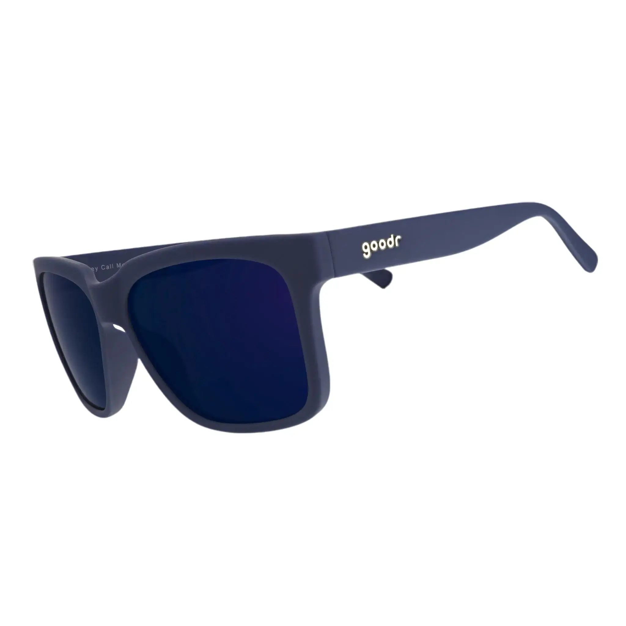 goodr They Call Me Unsinkable Medium Size (Tidal G) Solid Dark Blue Frame with Dark Blue Lens, UV400, No Slip No Bounce No Tangle