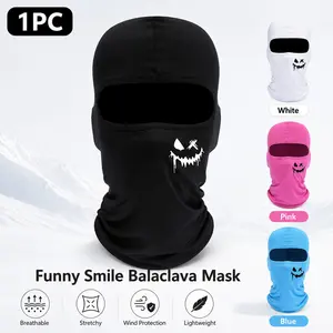 Funny Smile Balaclava Mask, Breathable Elastic Full Face Protector, Ideal for Cycling, Skiing, Motorcycle, Outdoor Sports, Multiple Colors Available, Breathable Face Cover, Windproof Face Mask