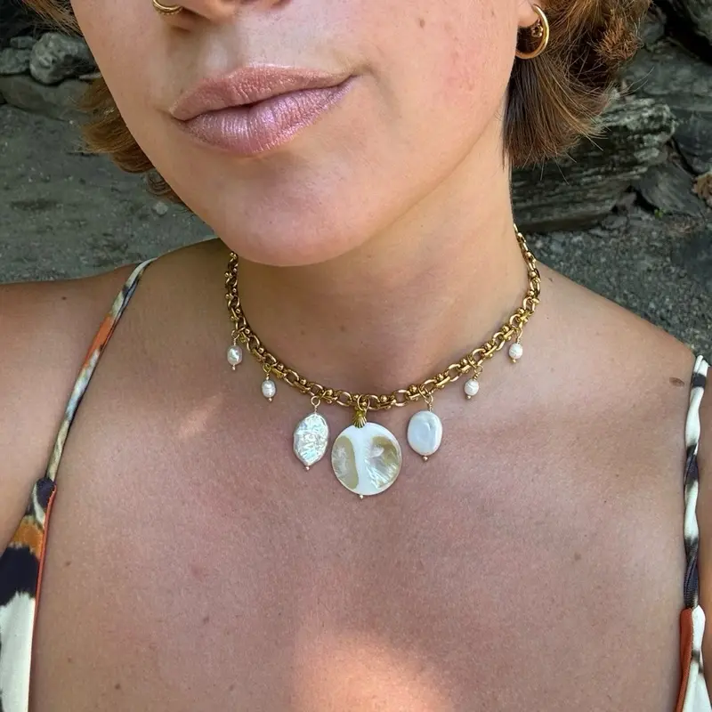 Crystal Charm Necklace Waterproof Natural Crystal Princess Goddess Vibes. Grounding, Healing Magical Necklaces
