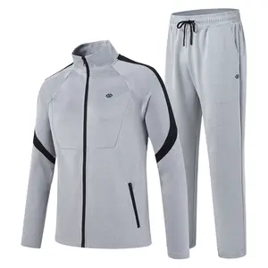 MoFiz Men's Tracksuits Set Long Sleeve Causal Full Zip Running Sports Sweatsuit For Men 2 Piece Outfits