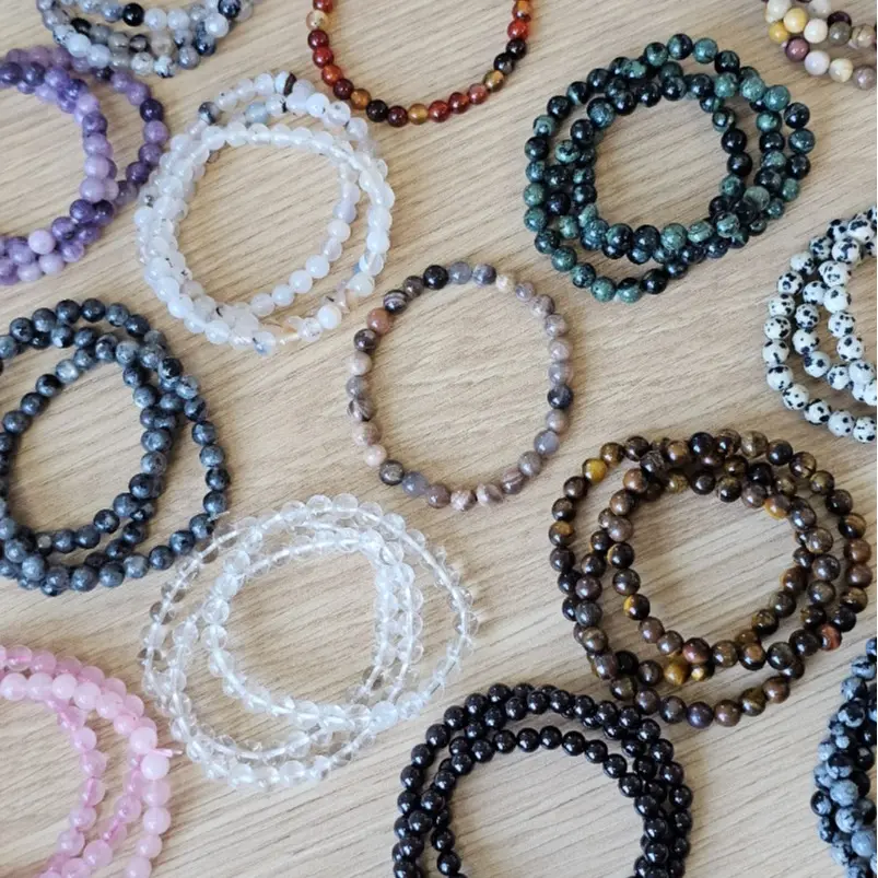 6mm Crystal Bracelets - Stretchy Bracelets for Stacking - Elegant and Versatile Beaded Crystal Jewelry for Everyday Wear 6mm Crystal Bracelets - Stretchy Bracelets for Stacking - Elegant and Versatile Beaded Crystal Jewelry for Everyday Wear