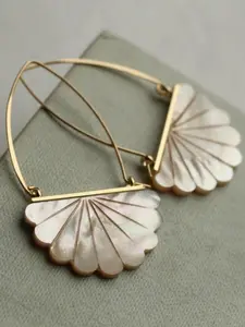 Elegant Fan Shaped Design Dangle Earrings, Fashion Jewelry for Party, Chic Gorgeous Jewelry, Daily Clothing Decor, Trendy All-match & Exquisite Jewelry for Birthday Gift, Lightweight Earring, High Quality Earrings