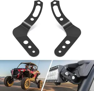 Nilight Steel Anti-Rust 30-32 Inch Upper LED Light Bar Roof Mounting Brackets, Fits UTV Polaris RZR 800/900/1000, 2PCS Black, 2 Years Warranty tiktokshopspringglowup, Fits 30-32" Led Backlights