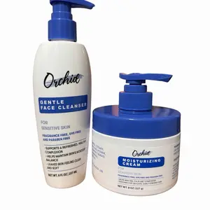 Gentle Face Cleanser & Moisturizer Set for Sensitive Skin Fragrance Dye & Paraben Free Hydrating Moisture orchid Care
