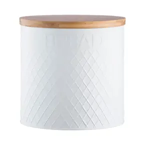Typhoon Embossed White Bread Bin