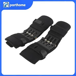 Knee Support Brace, Spring Loaded 2 Pack, Knee Booster Protector for Sports, Hiking, Squats & Daily Activities for Men and Women