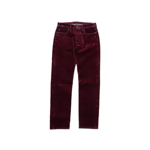 John Elliott The Daze Crush Flock Jeans in Burgundy
