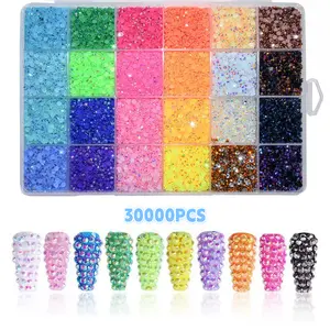 DIY Jelly AB Rhinestone Blend 30000PCS for Crafts & Decorations Sparkling Rhinestones for Projects