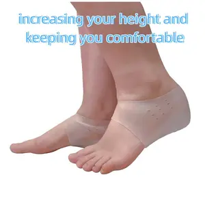 Women's Height Increase Insoles, 1 Pair Comfortable & Breathable Silicone Cushion with Straps, Invisible Elevator Pads for Walking, Sneakers & Dress Shoes, Footwear, Height Increasing Insole