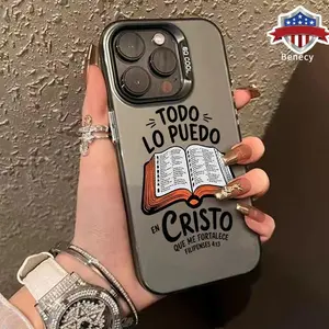 Bible Verse Aesthetic Christian Pattern Phone Case for iPhone 17 16 Pro Max 15 Plus 14 13 12 11  Air XR XS Plus E Shockproof Drop Protective Durable PC Smartphone Cover Cellphone Casing